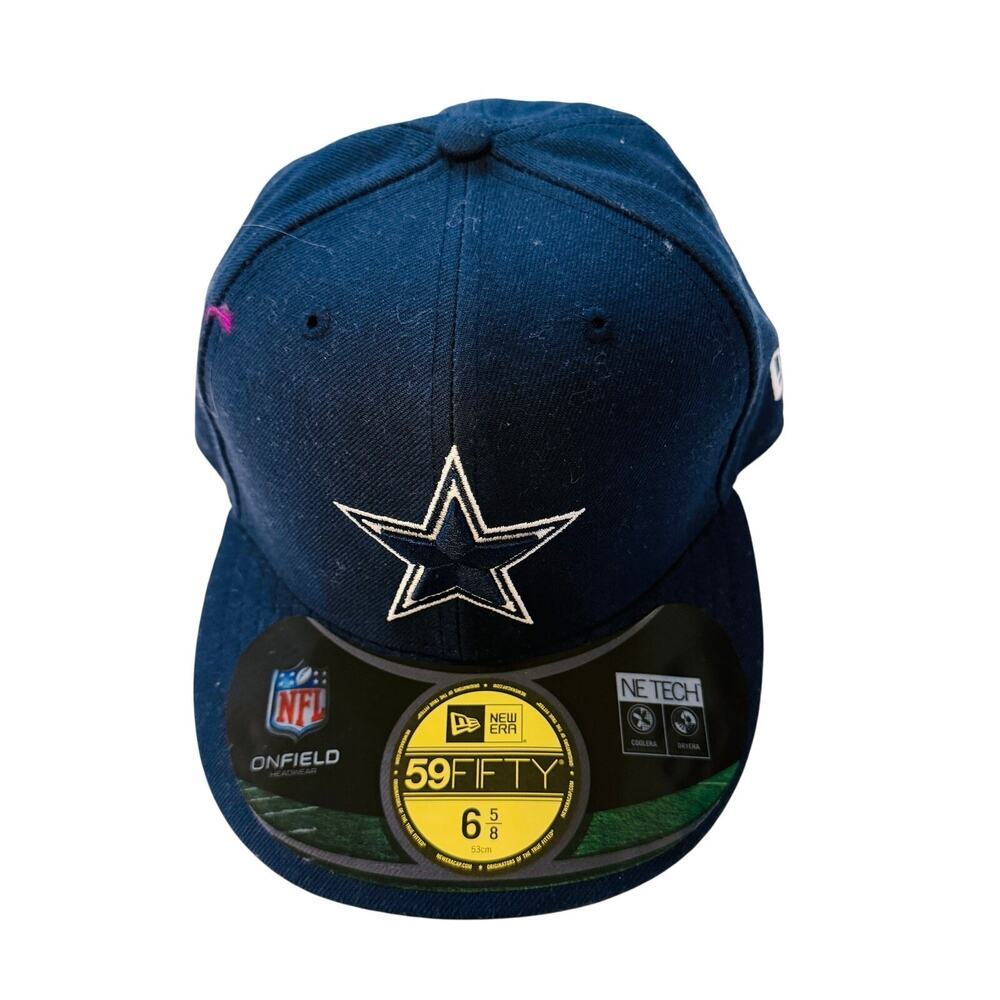 NFL Dallas Cowboys Hat Mens 6 5/8 Fitted Logo Blue Star Football Streetwear -NWT